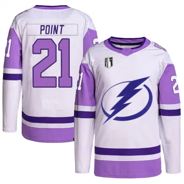 Brayden Point 19'20 Stanley Cup Playoffs Bubble 5OT GWG Blue Tampa  Bay Lightning Photomatched Game Worn Jersey